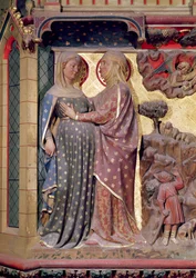 A Visitação, 1340-51 (pedra pintada)